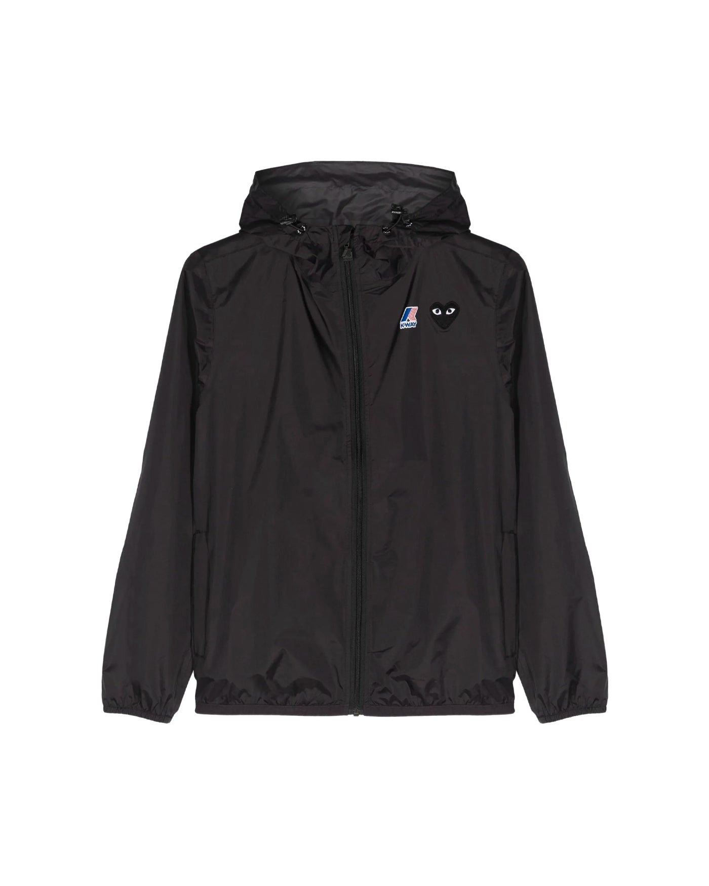 Coupe-vent Comme des Garçons Play x K-Way noir emblem badge face