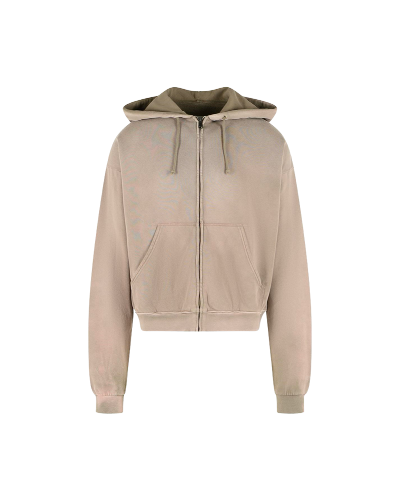 SWEAT JACKET ZIPPE BROWN