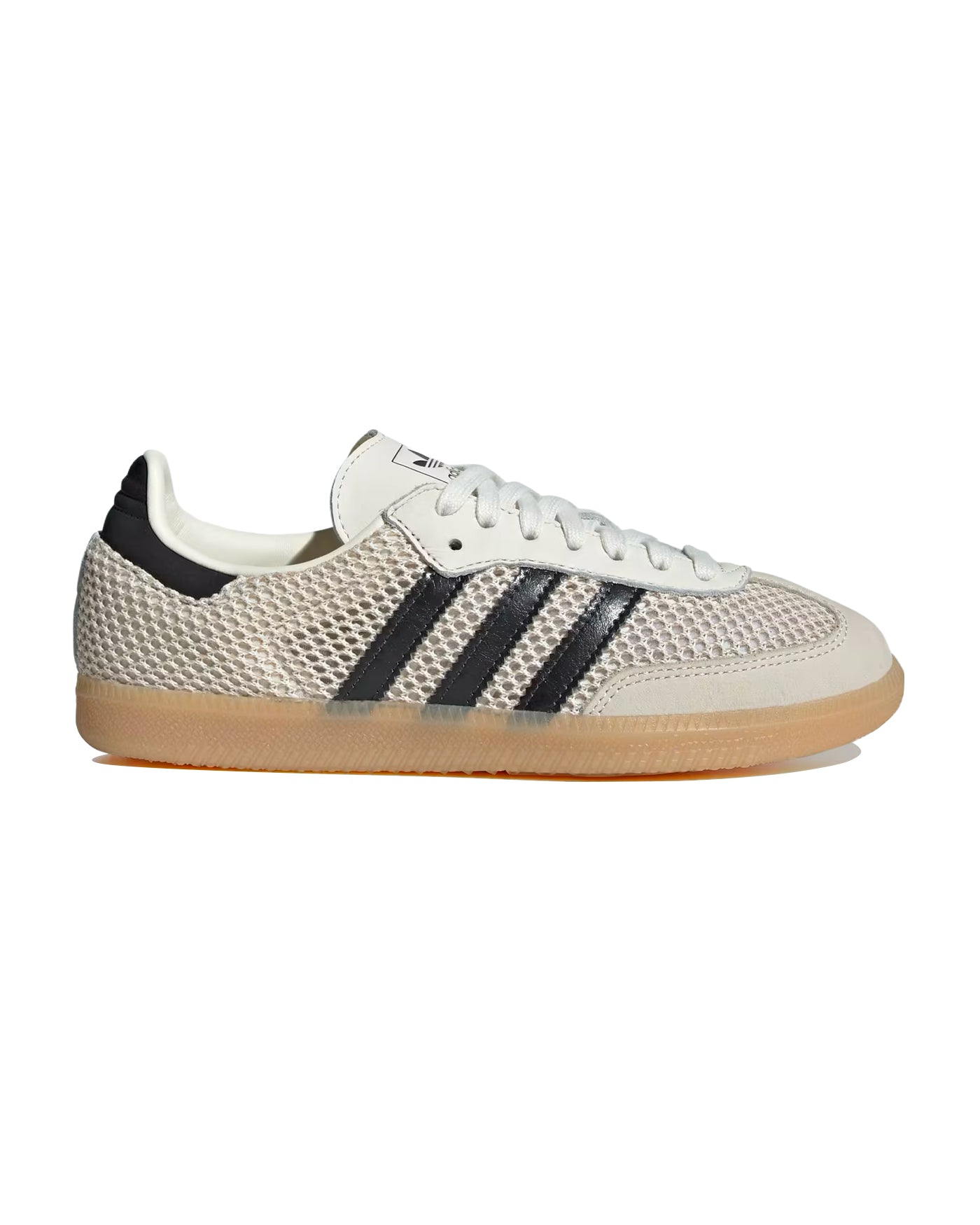 Sneakers Adidas Samba OG blanc cassé bandes noires profil droit