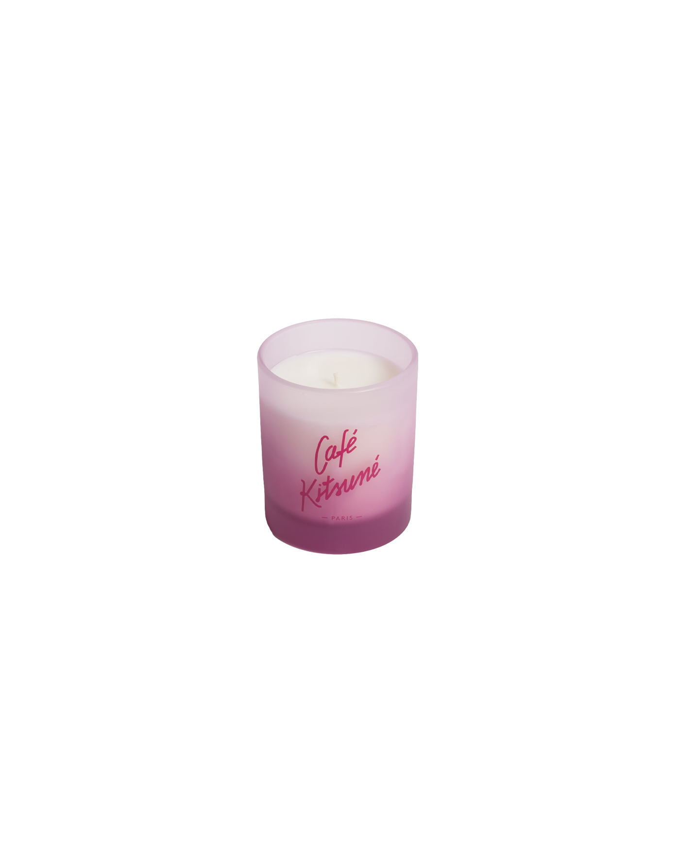 Bougie Café Kitsuné Violette Styrax Ice Cream verre rose violet face