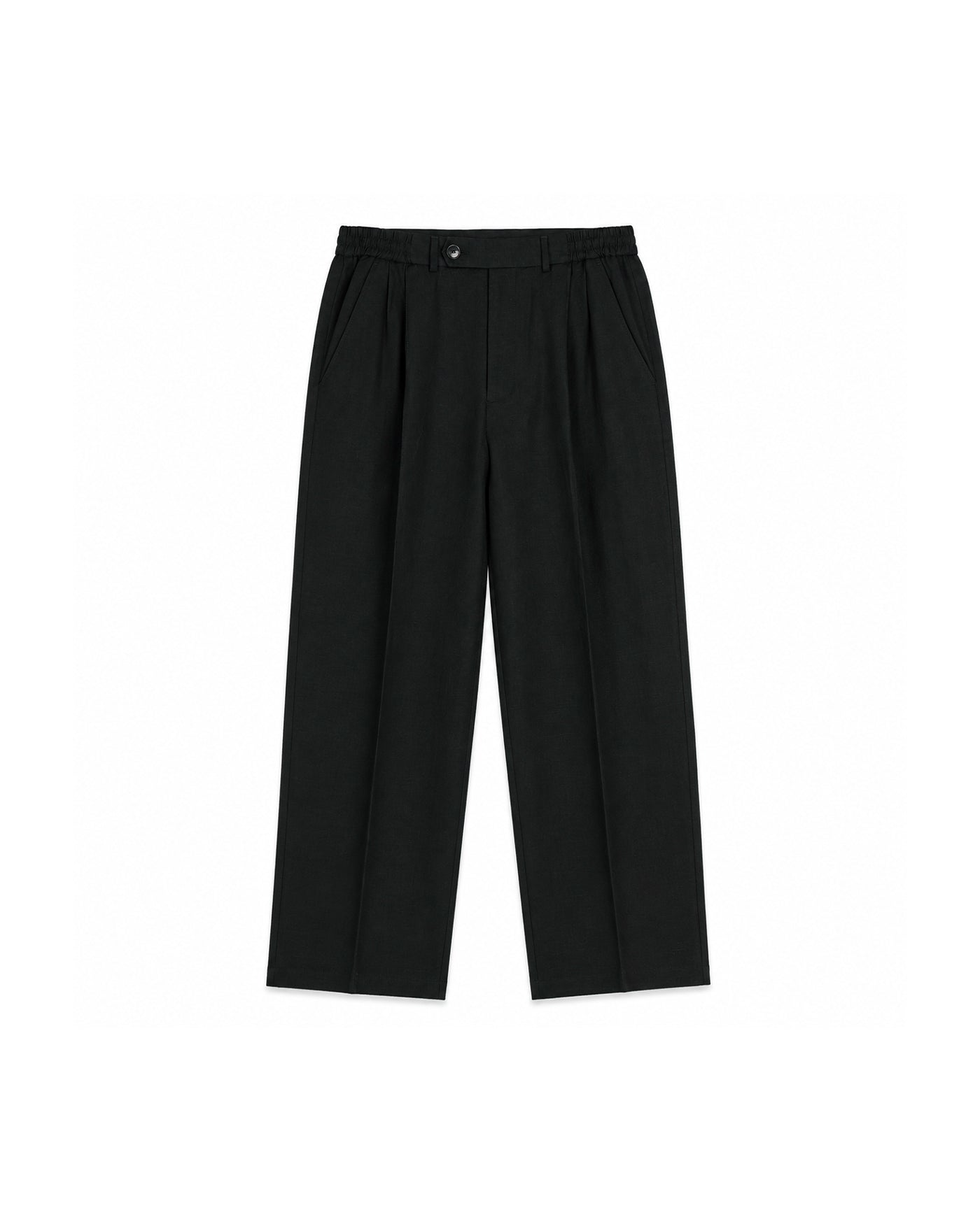 PLEATED SUIT PANTS BLACK