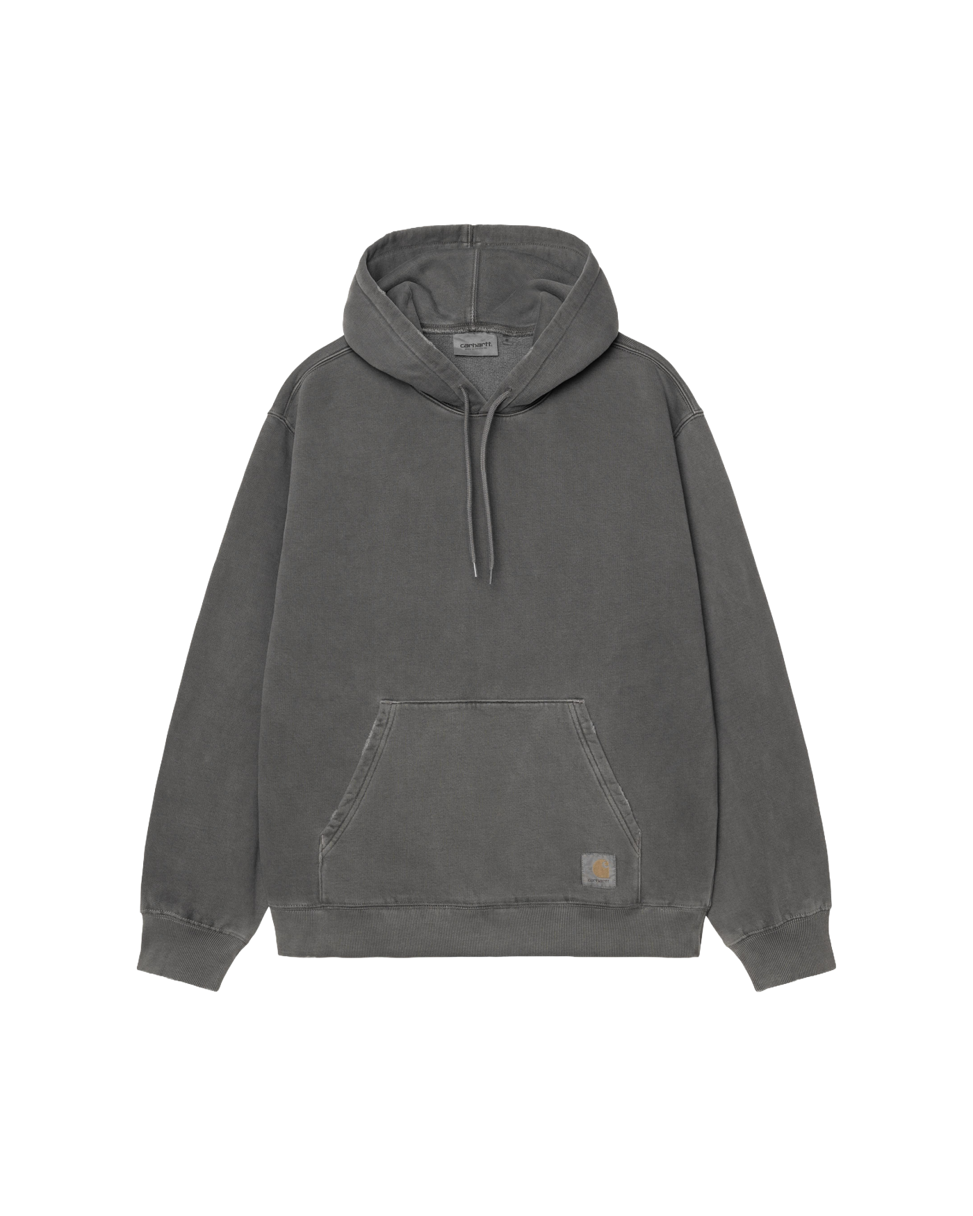 Sweat à capuche Carhartt WIP Torion gris anthracite délavé face