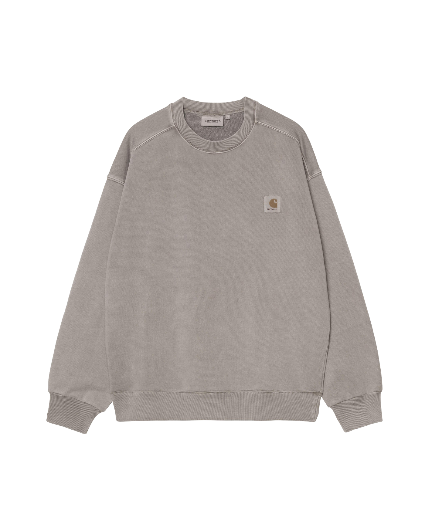 Sweat col rond oversize Carhartt WIP Nelson gris Yosemite délavé face