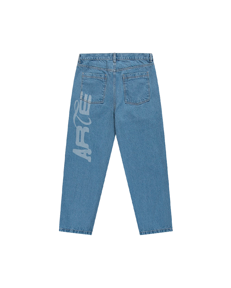 STENCIL UNIFORM DENIM PANTS DENIM BLEACH