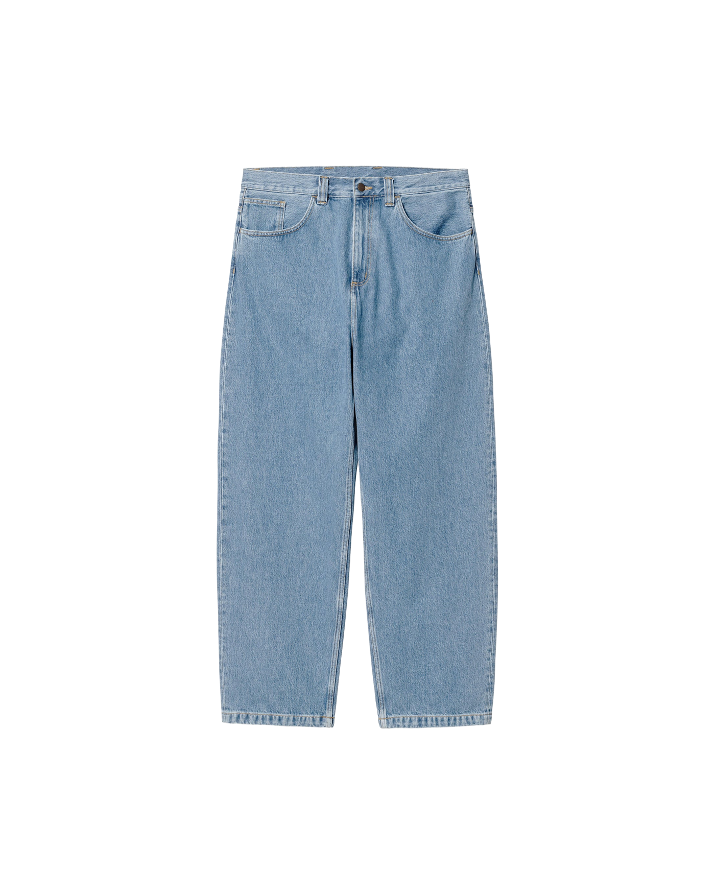 Jeans Brandon Carhartt WIP bleu ciel stone bleached coupe large face