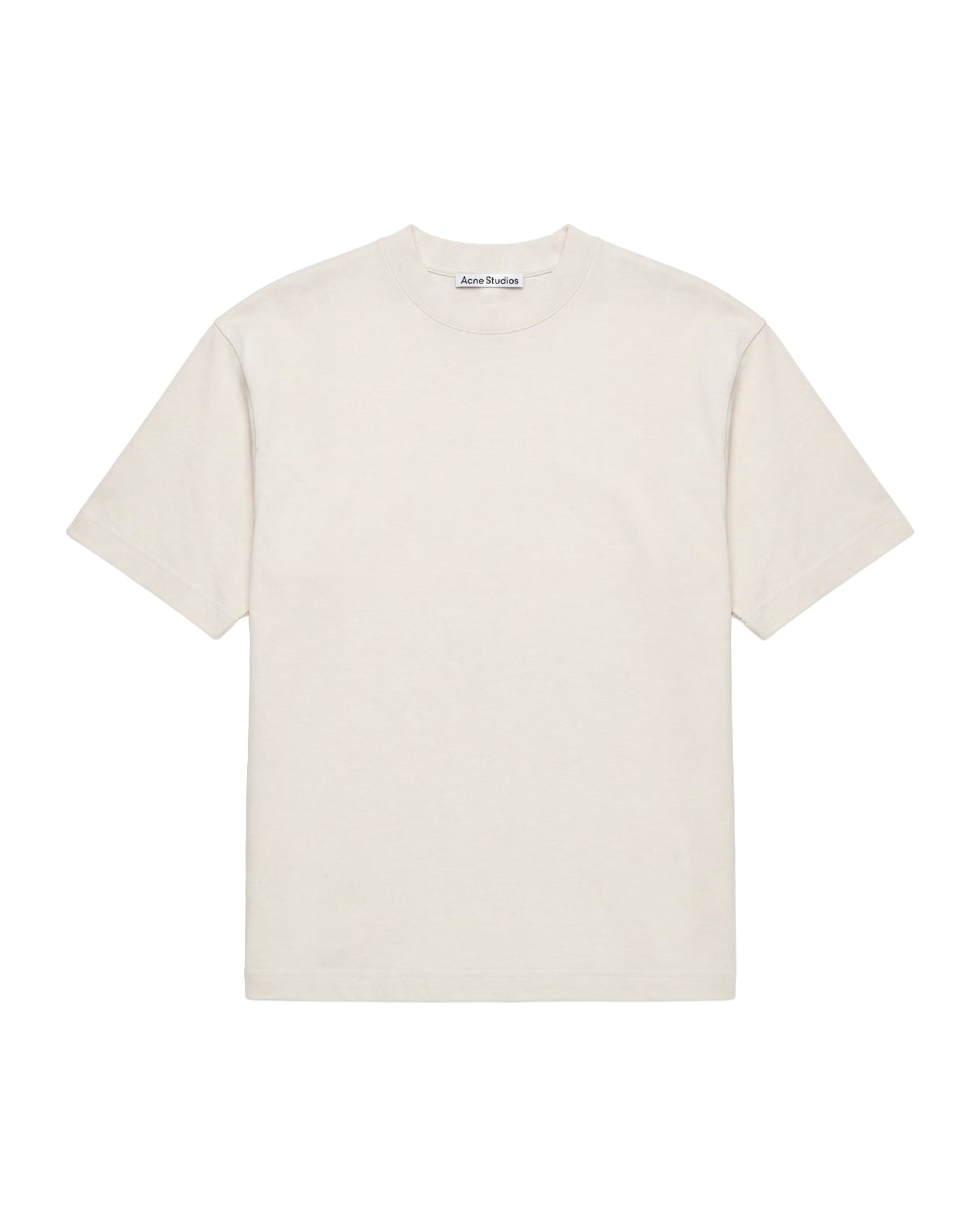 T-shirt Acne Studios taupe clair col rond à manches courtes face