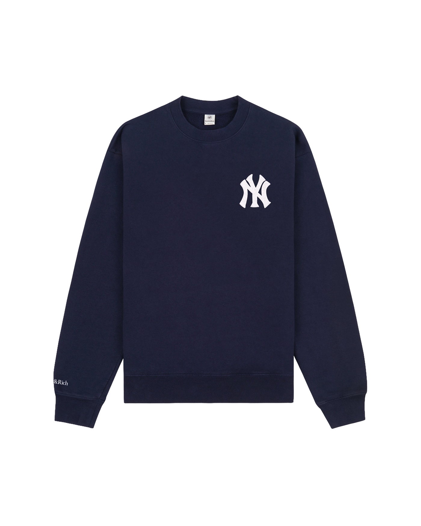 Sweat Sporty & Rich Heritage Yankees bleu marine patch NY blanc face