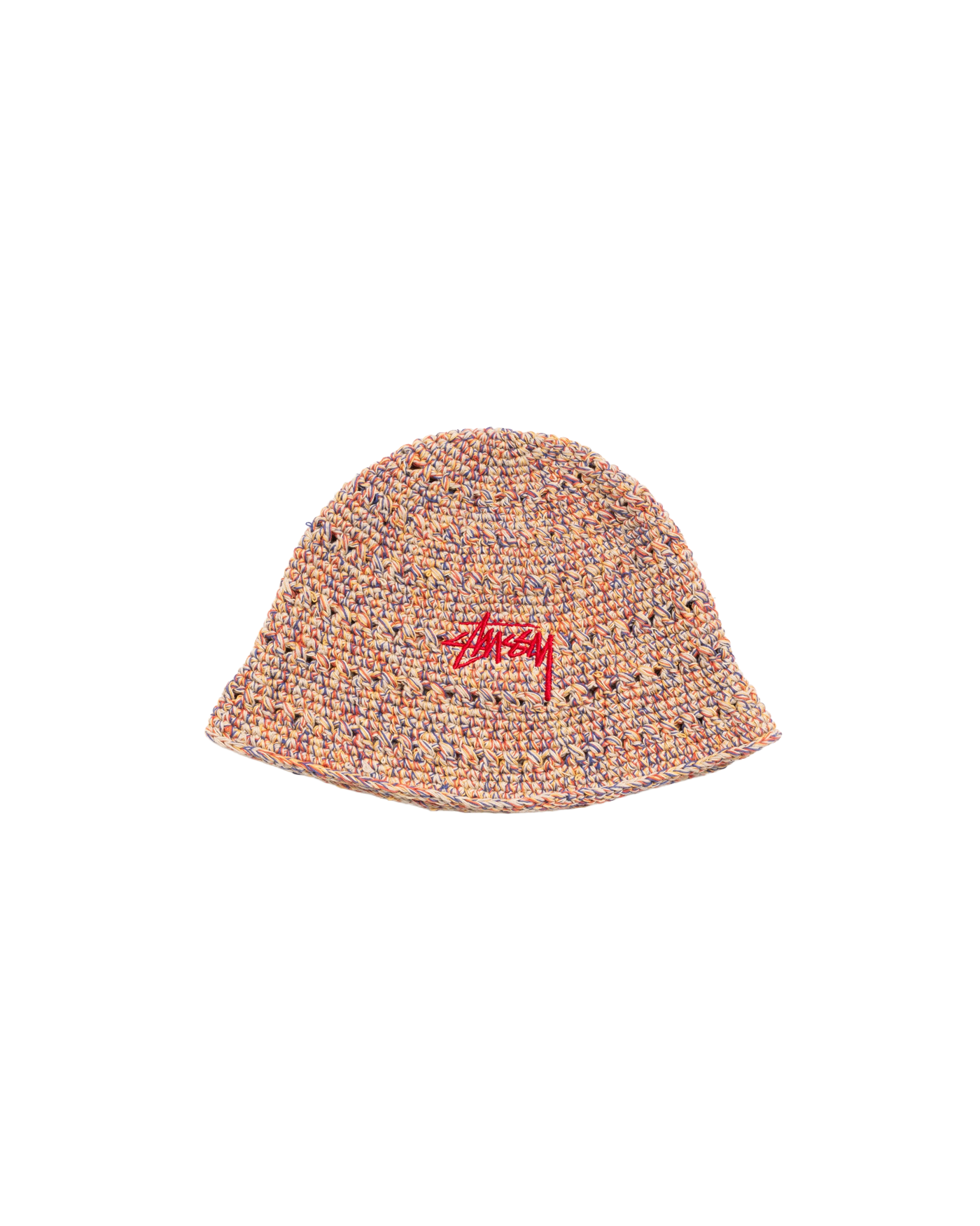 Bucket hat Stüssy Hemp Stock crochet multicolore beige tan face