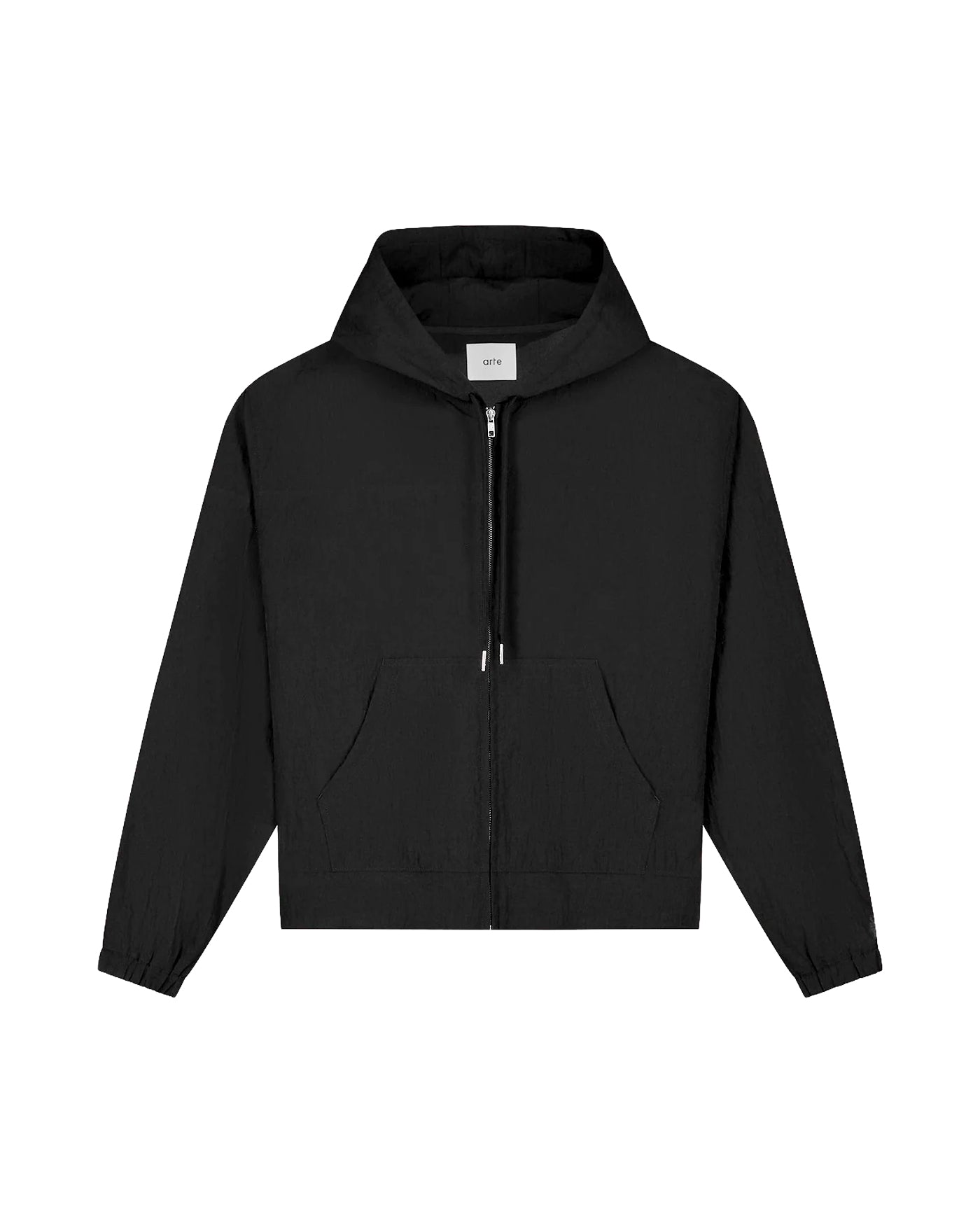 Veste coupe-vent Arte Antwerp noire à capuche zip central face