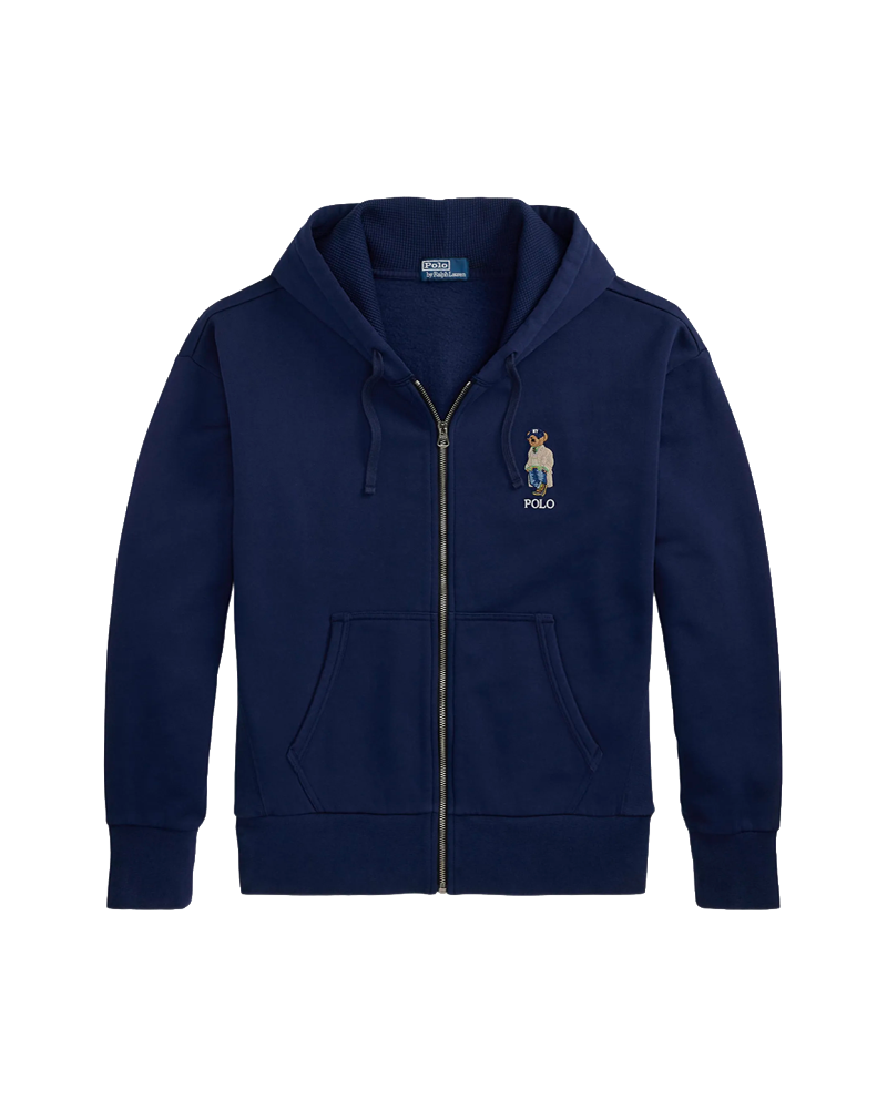 SWEATSHIRT FULL ZIP HERITAGE BEAR NEWPORT NAVY