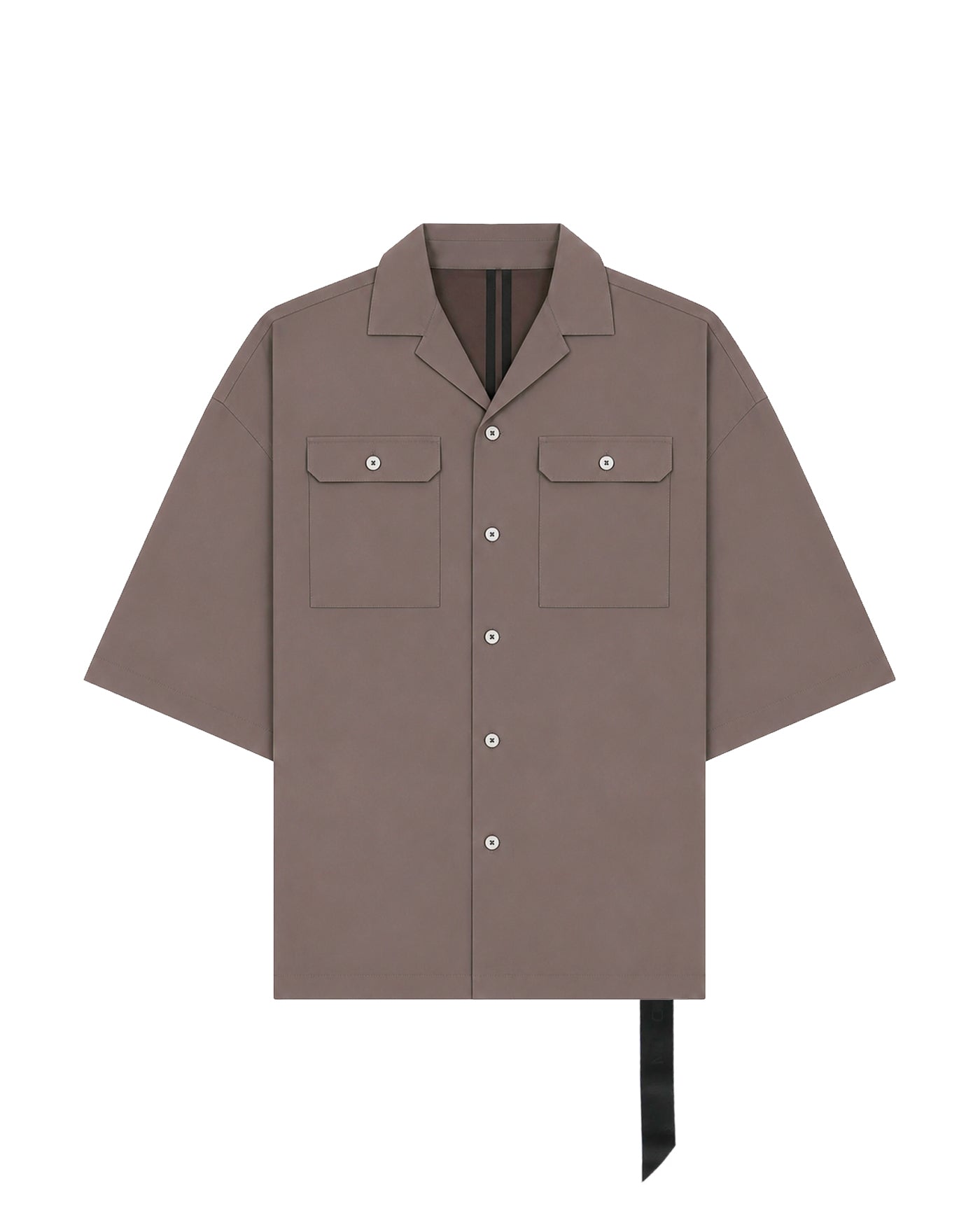 Chemise Rick Owens DRKSHDW taupe manches courtes deux poches face
