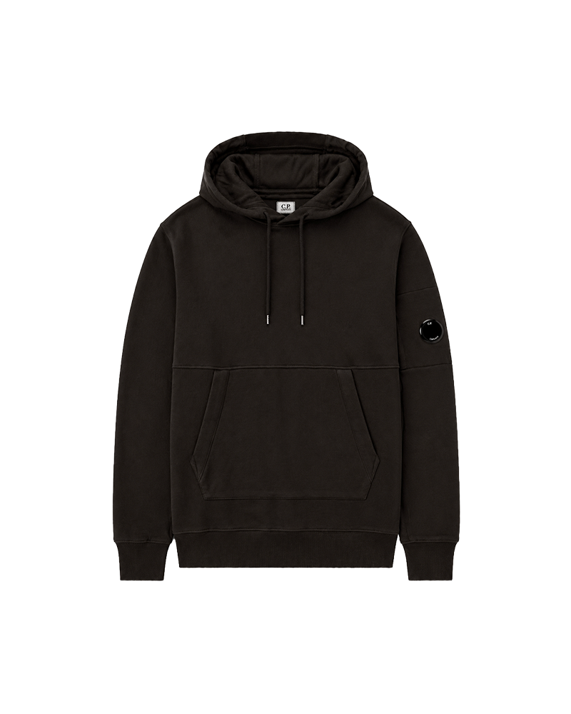 SWEATSHIRTS SWEAT HOODED IN DIAGONAL RAISED FLEECE BLACK