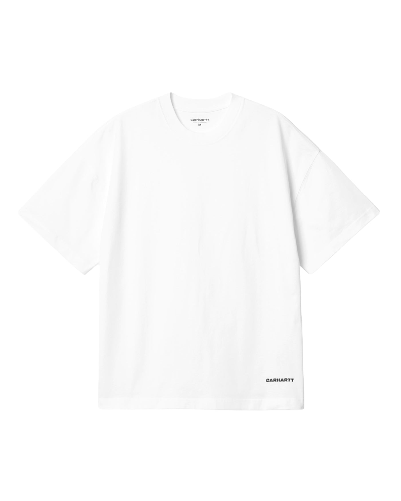 T-shirt Link Script Carhartt WIP blanc logo script noir face