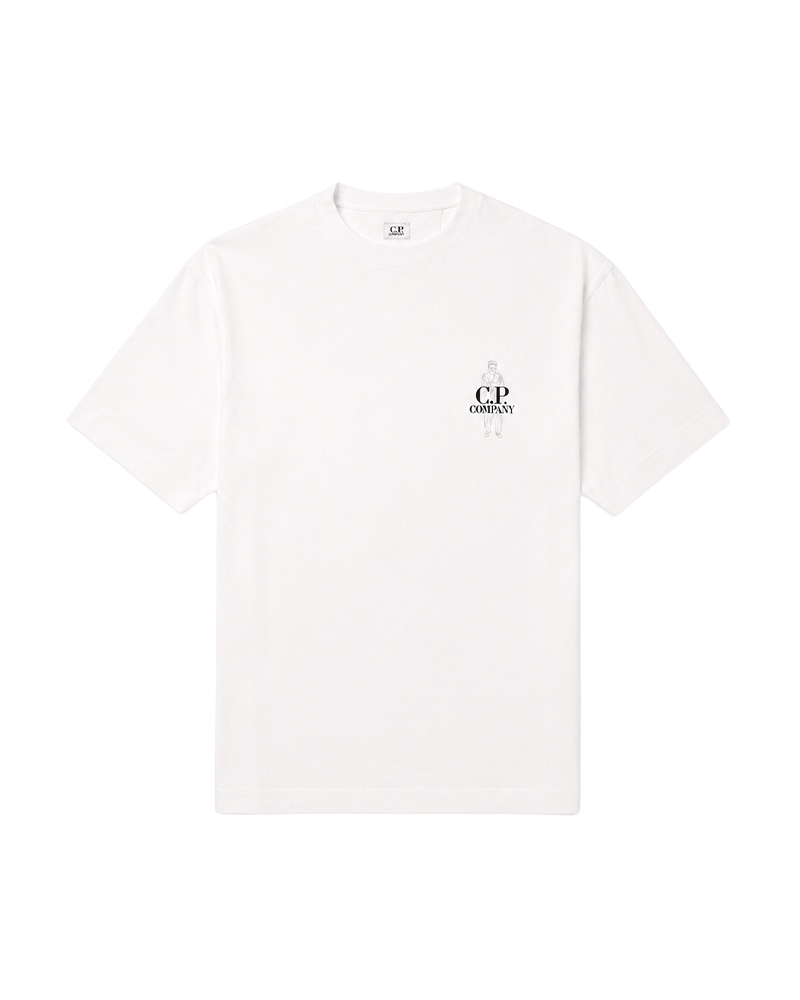 T-shirt C.P. Company coloris Gauze White — vue de face