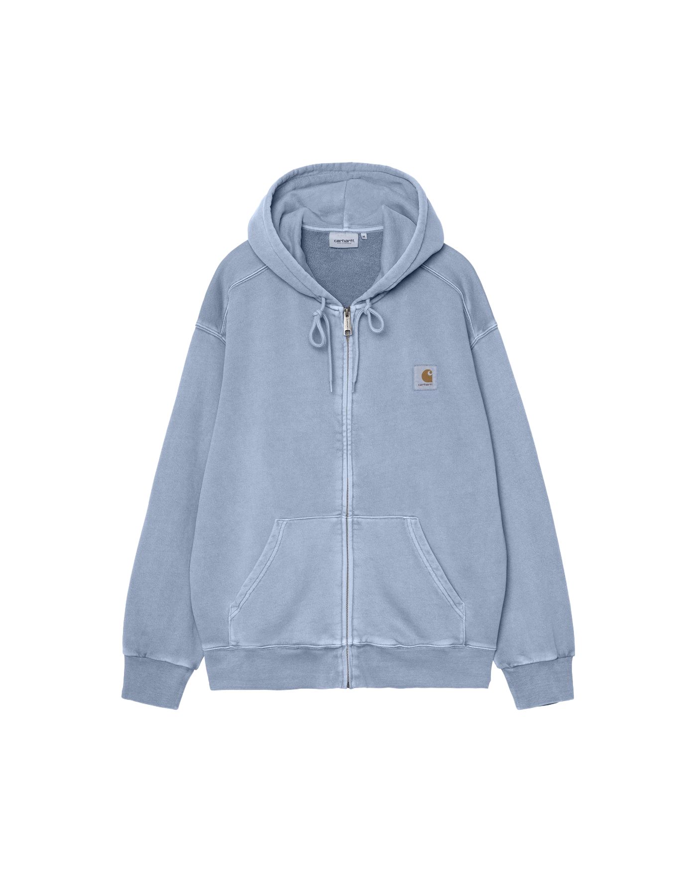 Veste à capuche zippée Carhartt WIP bleu ciel Nelson, vue face