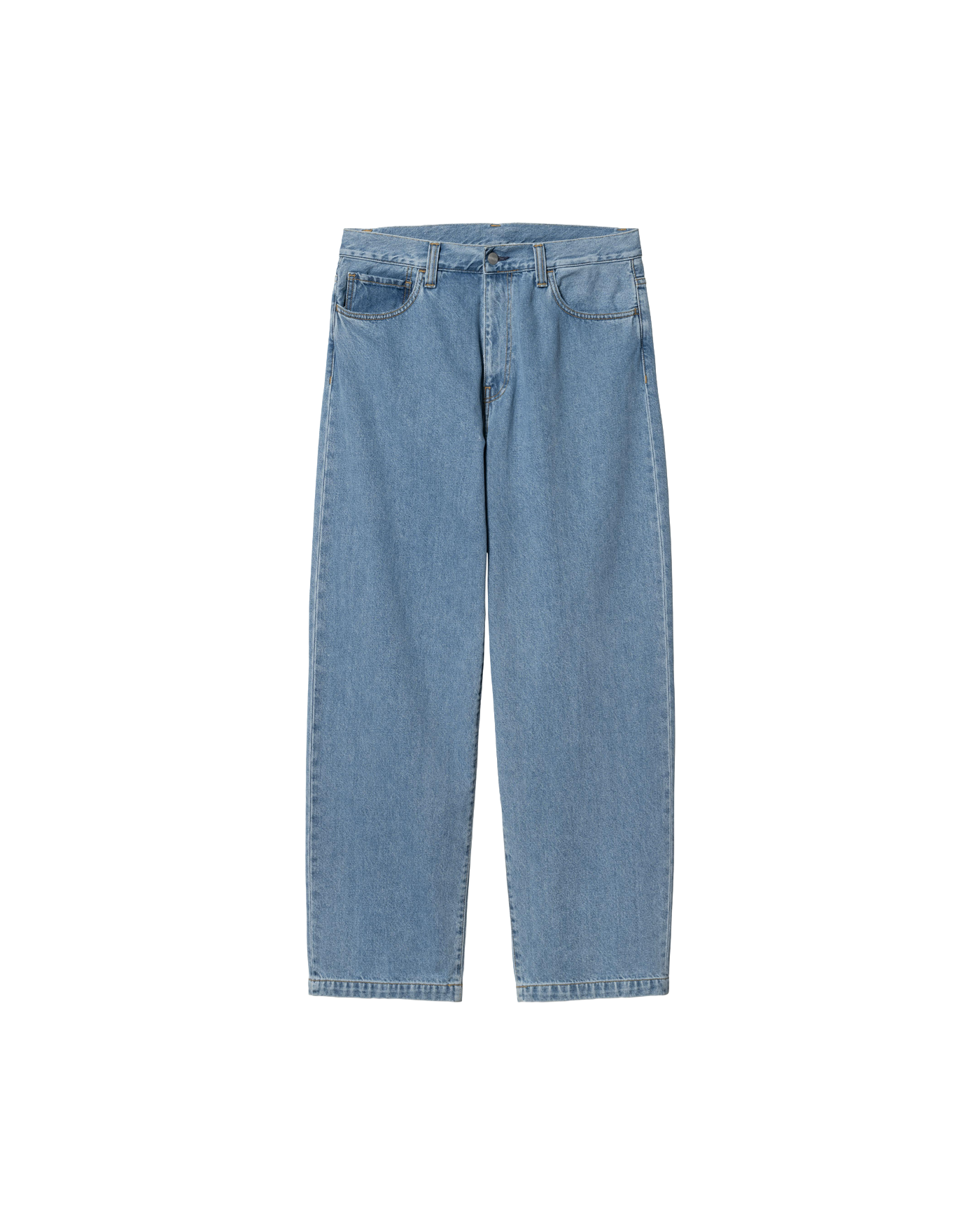 Jeans Carhartt WIP bleu clair stone wash Robertson Landon face