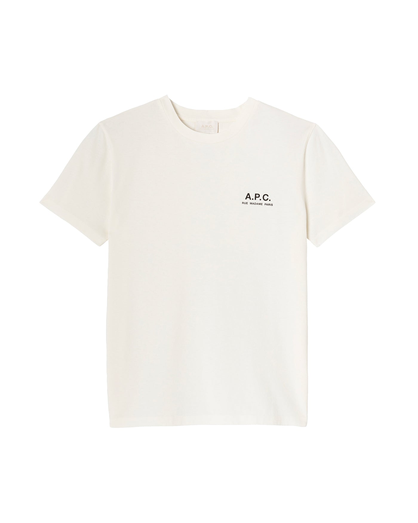 T-shirt A.P.C. Gabby Gots blanc logo Rue Madame Paris brodé face