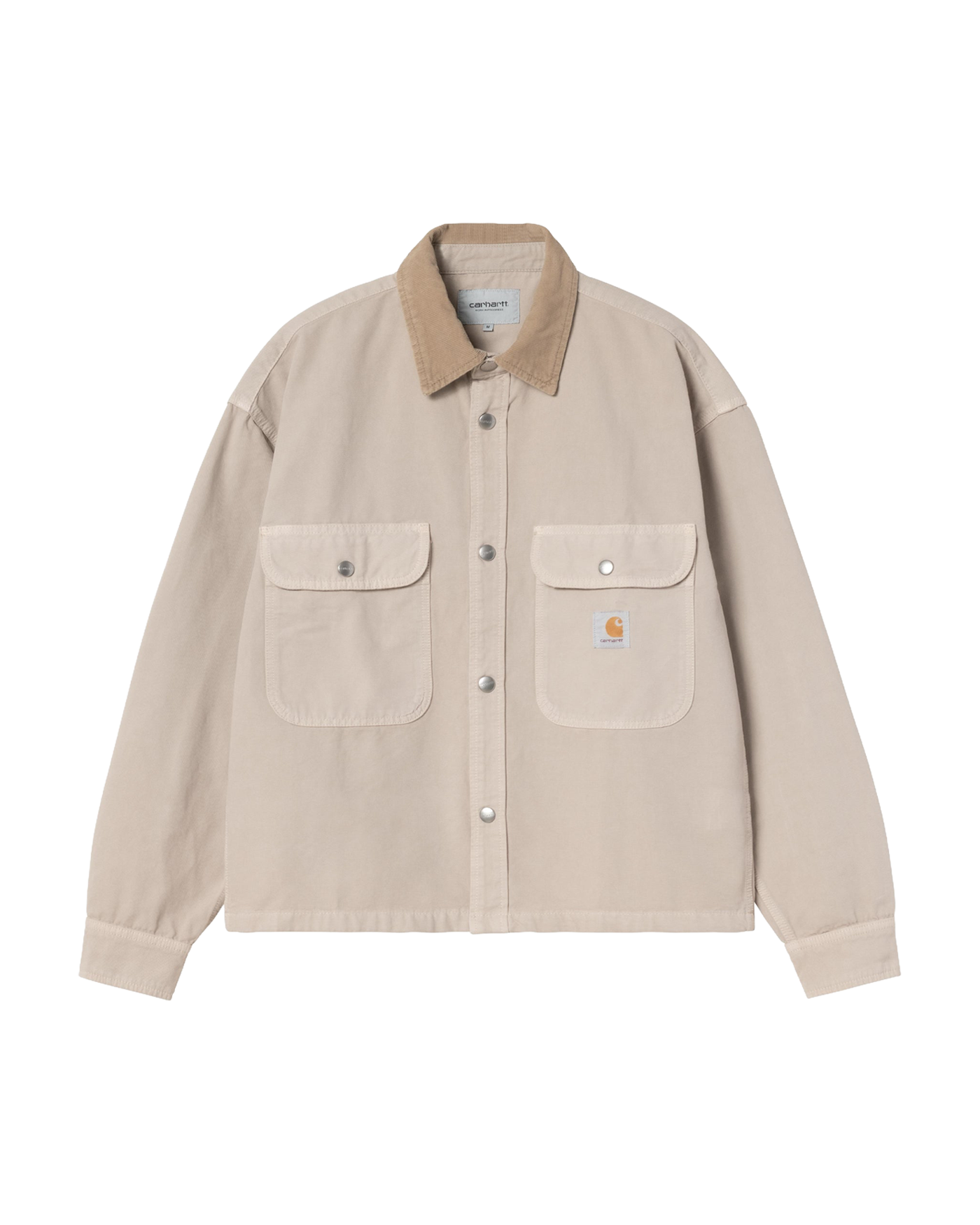 Veste-chemise Carhartt WIP Prescott beige col velours côtelé face