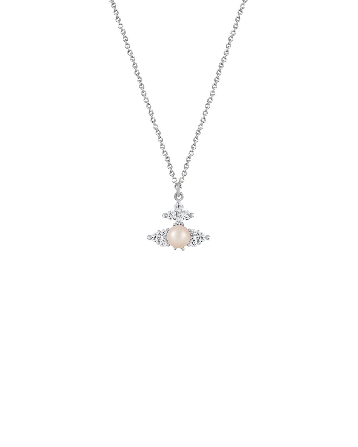 PENDANTIF FEODORA PLAT WHITE CREAM ROSE PEARL