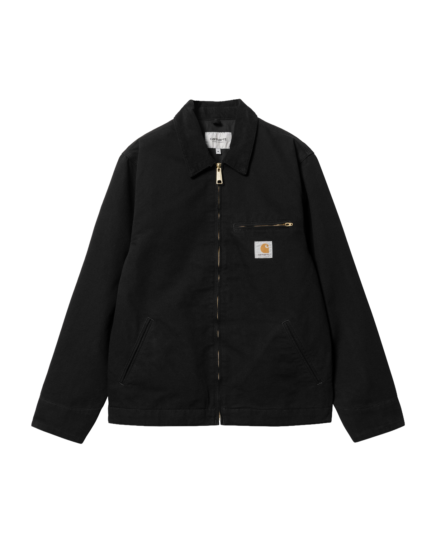 Veste Carhartt WIP OG Detroit Summer Canvas noire zippée face