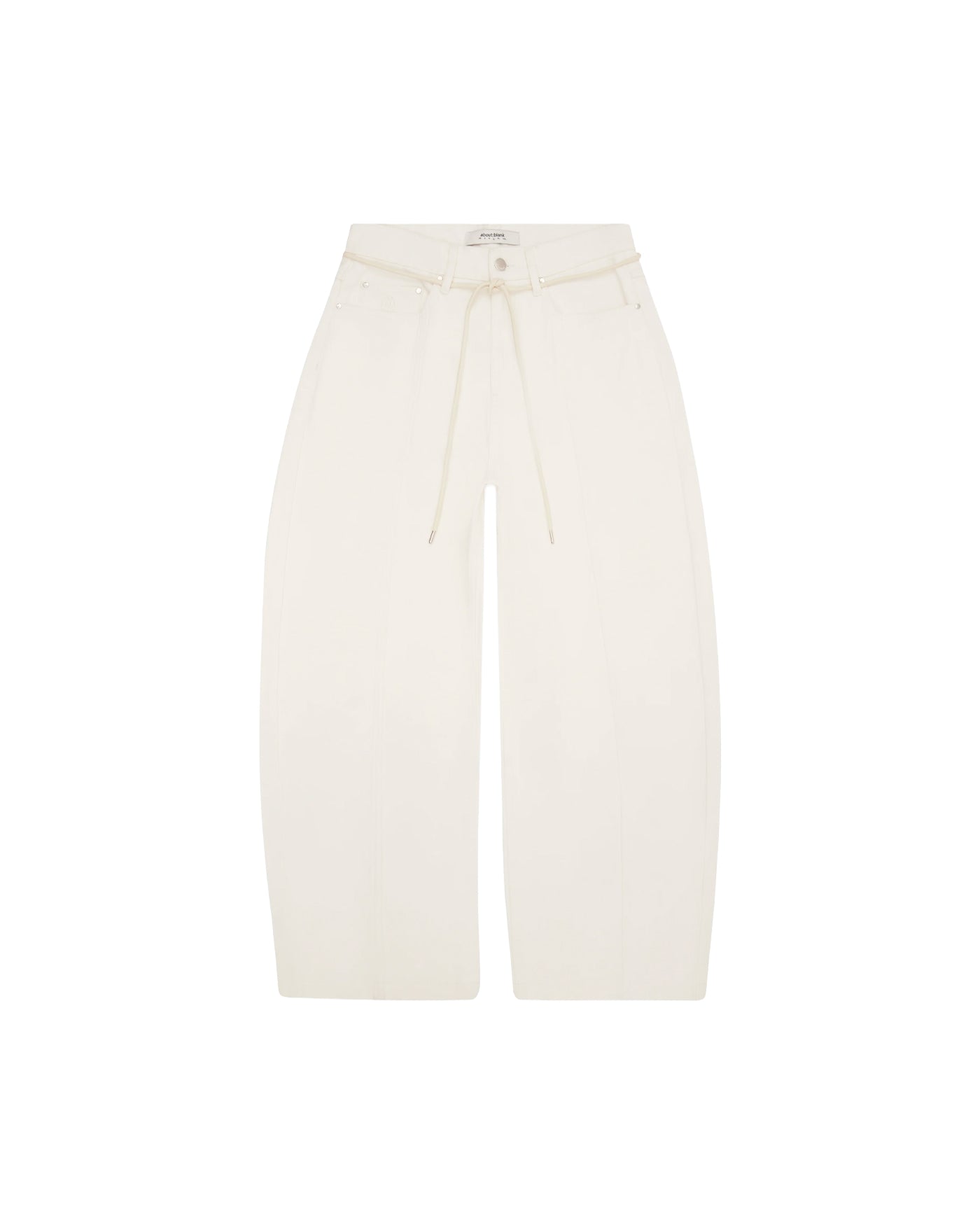 Jeans About:Blank wide leg écru avec cordon taille haute face