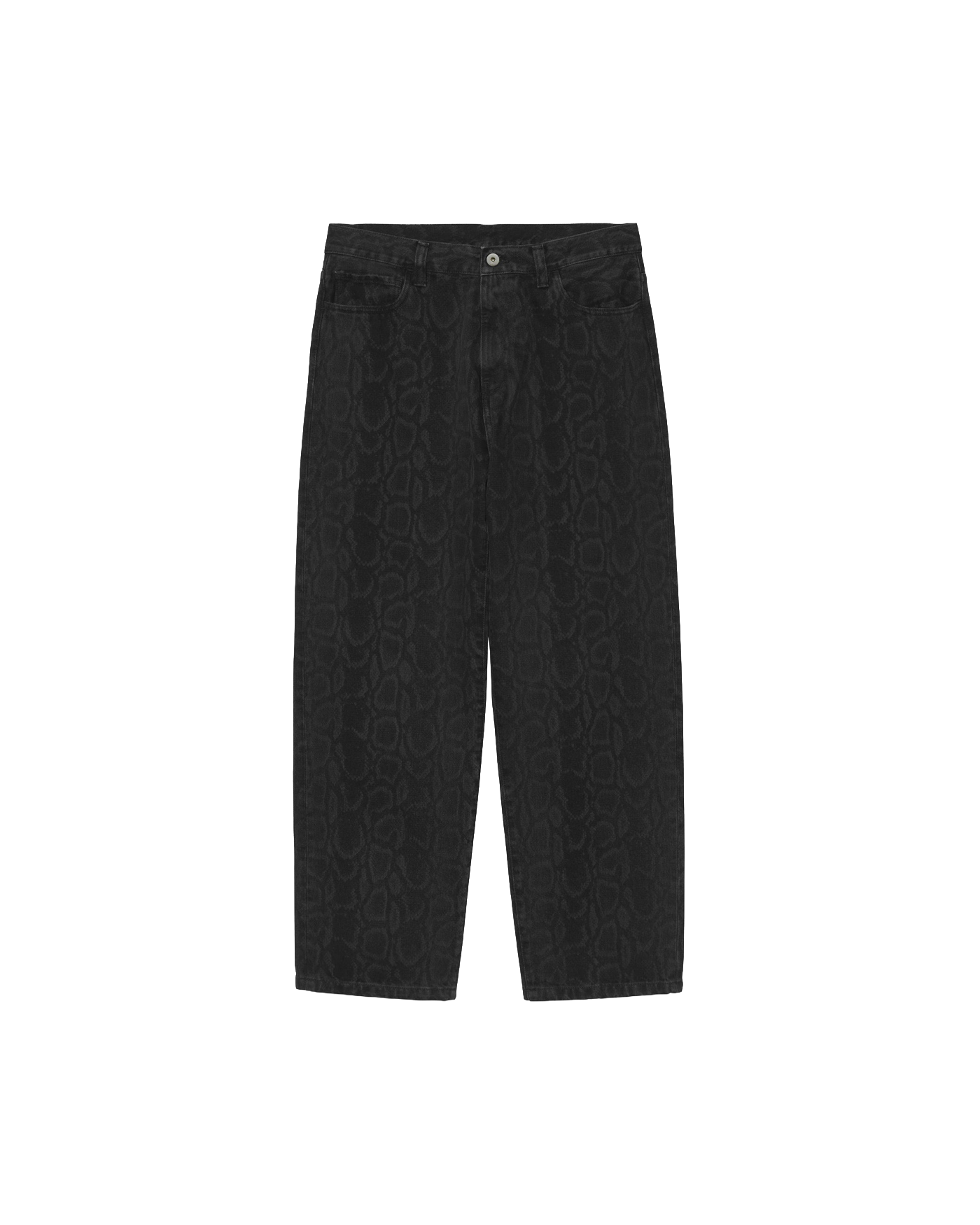 Pantalon Carhartt WIP Snake Landon noir motif camouflage serpent face