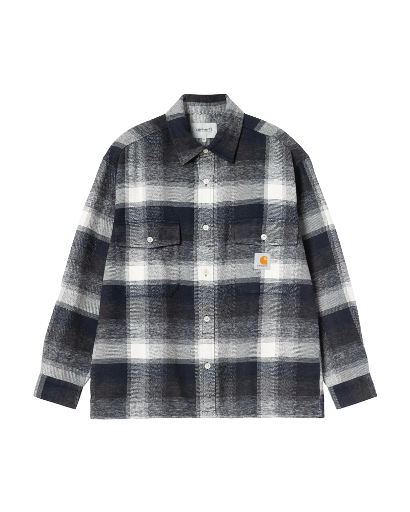 L/S ESTERSON SHIRT ESTERSON CHECK, DARK NAVY