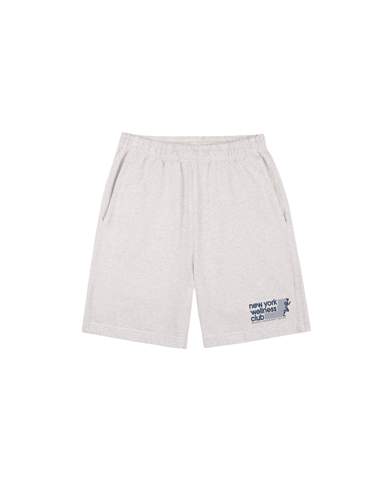 USA WELLNESS CLUB GYM SHORT HEATHER GRAY