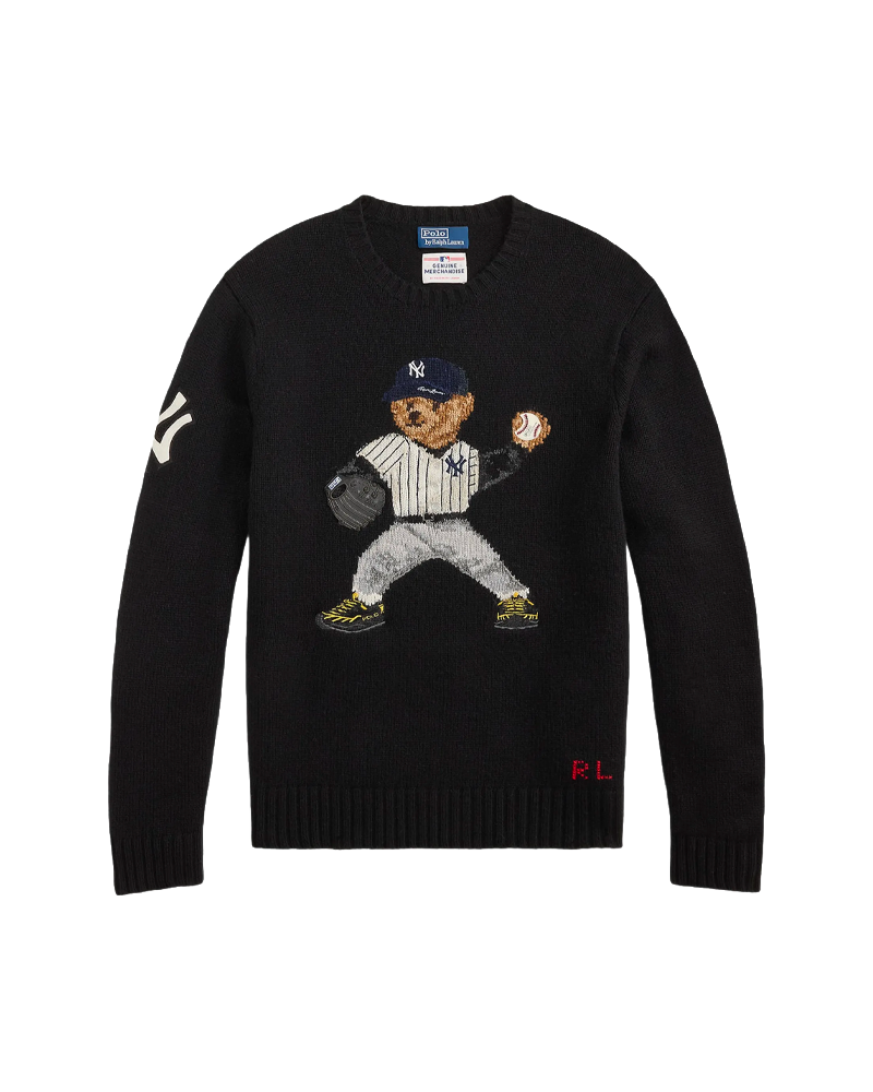 PULLOVER MLB WOOL POLO BLACK MULTI
