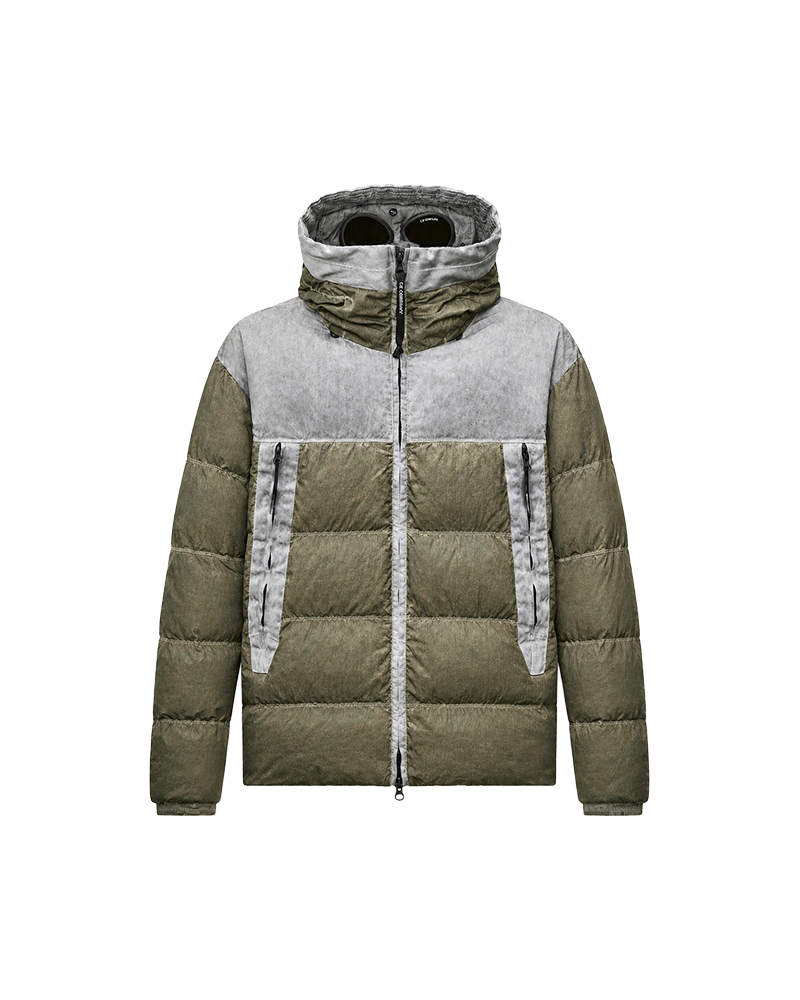 ECO-CHROME R MIXED GOGGLE DOWN JACKET RE-COLOR BLACK