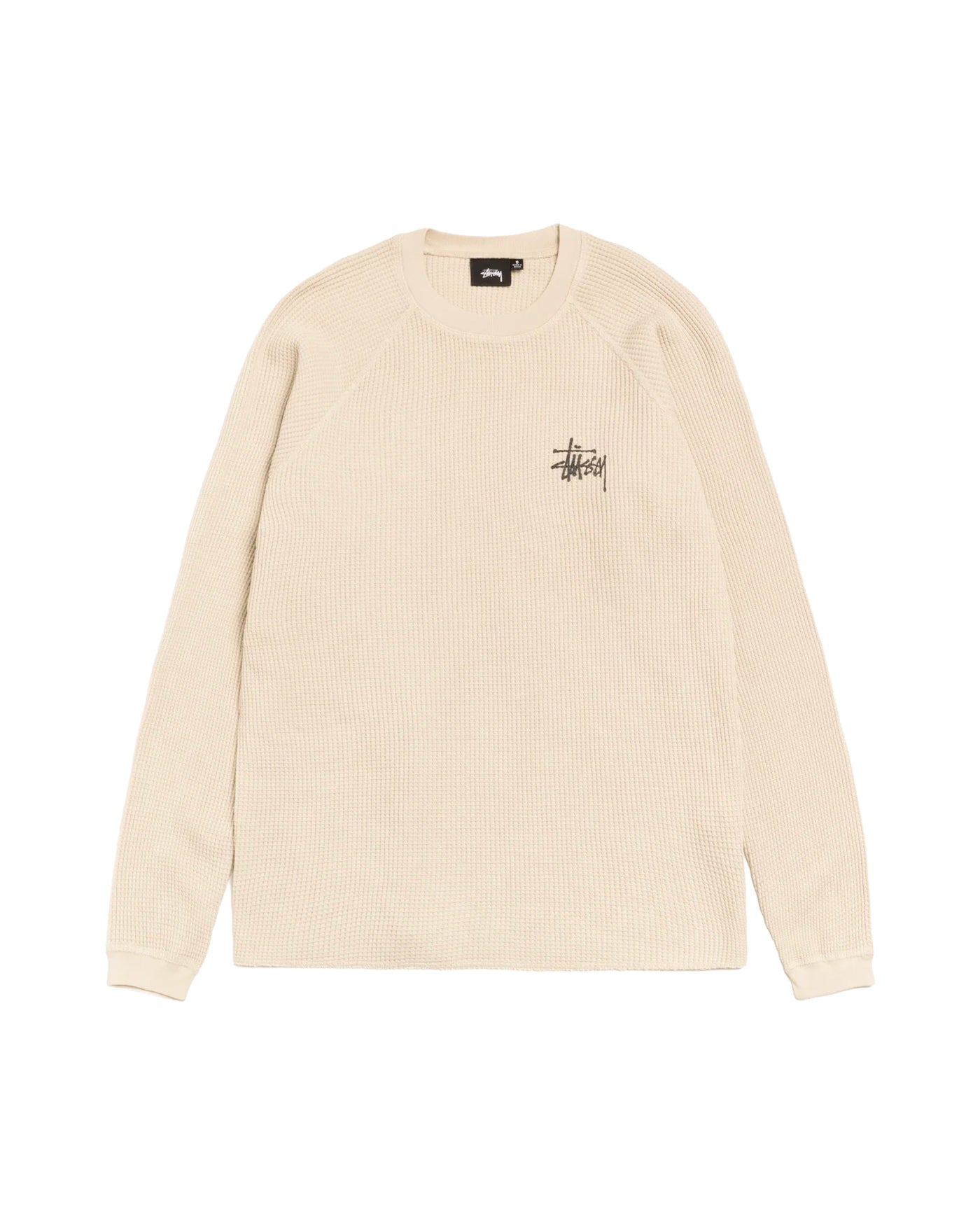 T-shirt manches longues Stüssy Thermal Raglan Basic Stock écru face