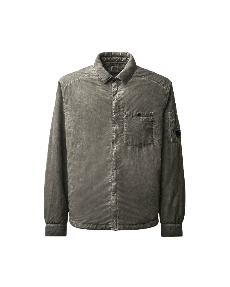 FLATT NYLON PADDED ZIPPED OVERSHIRT RE-COLOR BLACK