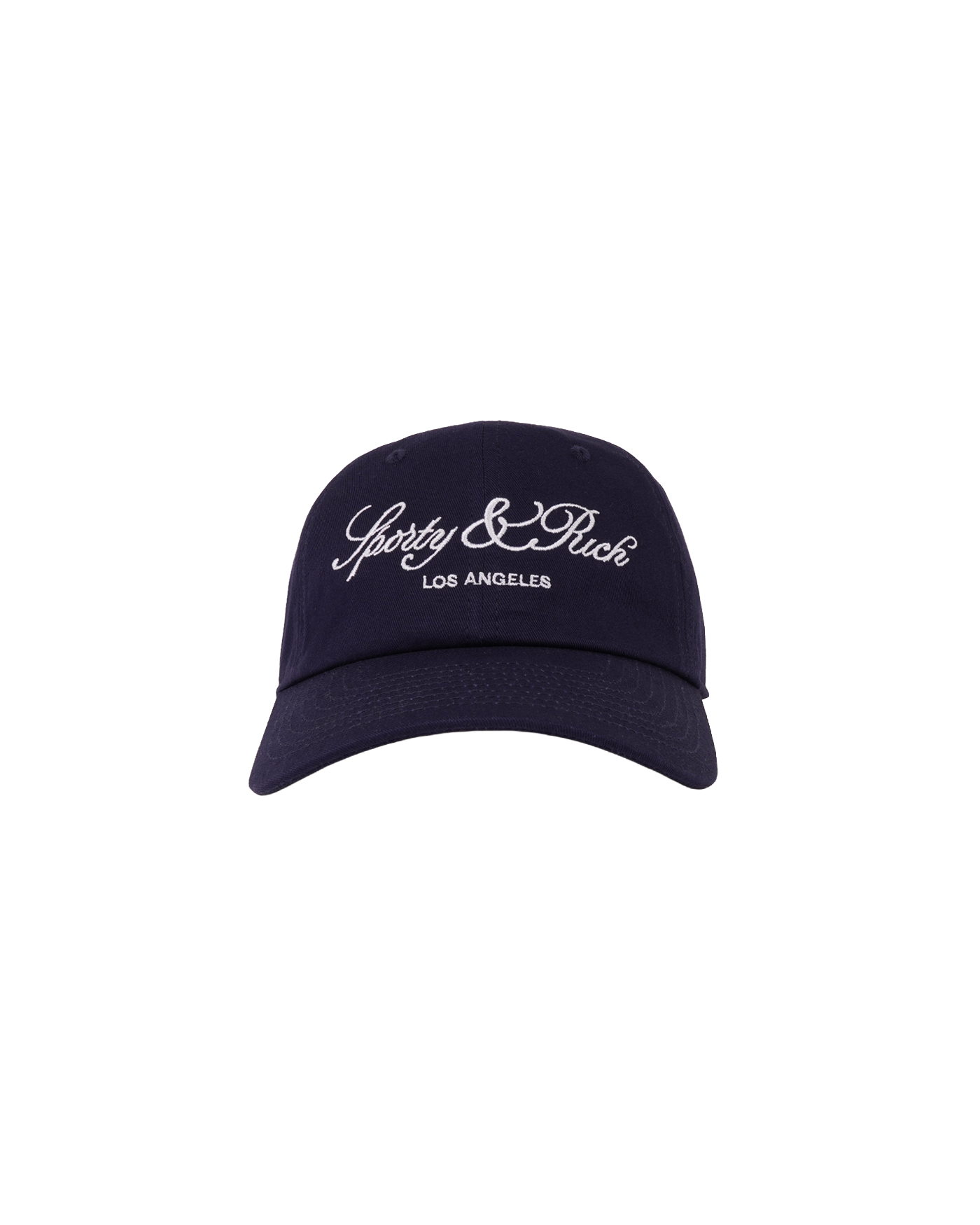 Casquette Sporty & Rich Vendome LA bleu marine logo brodé face