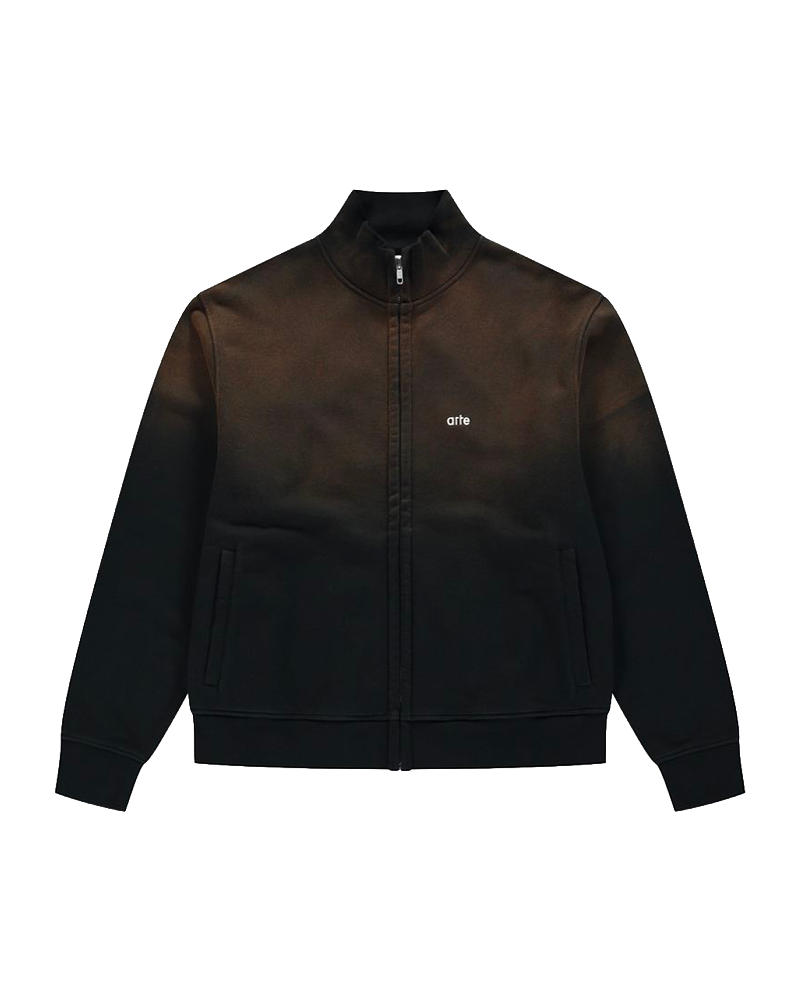 SUNFADE UNIFORM ZIP SWEATSHIRT BLACK