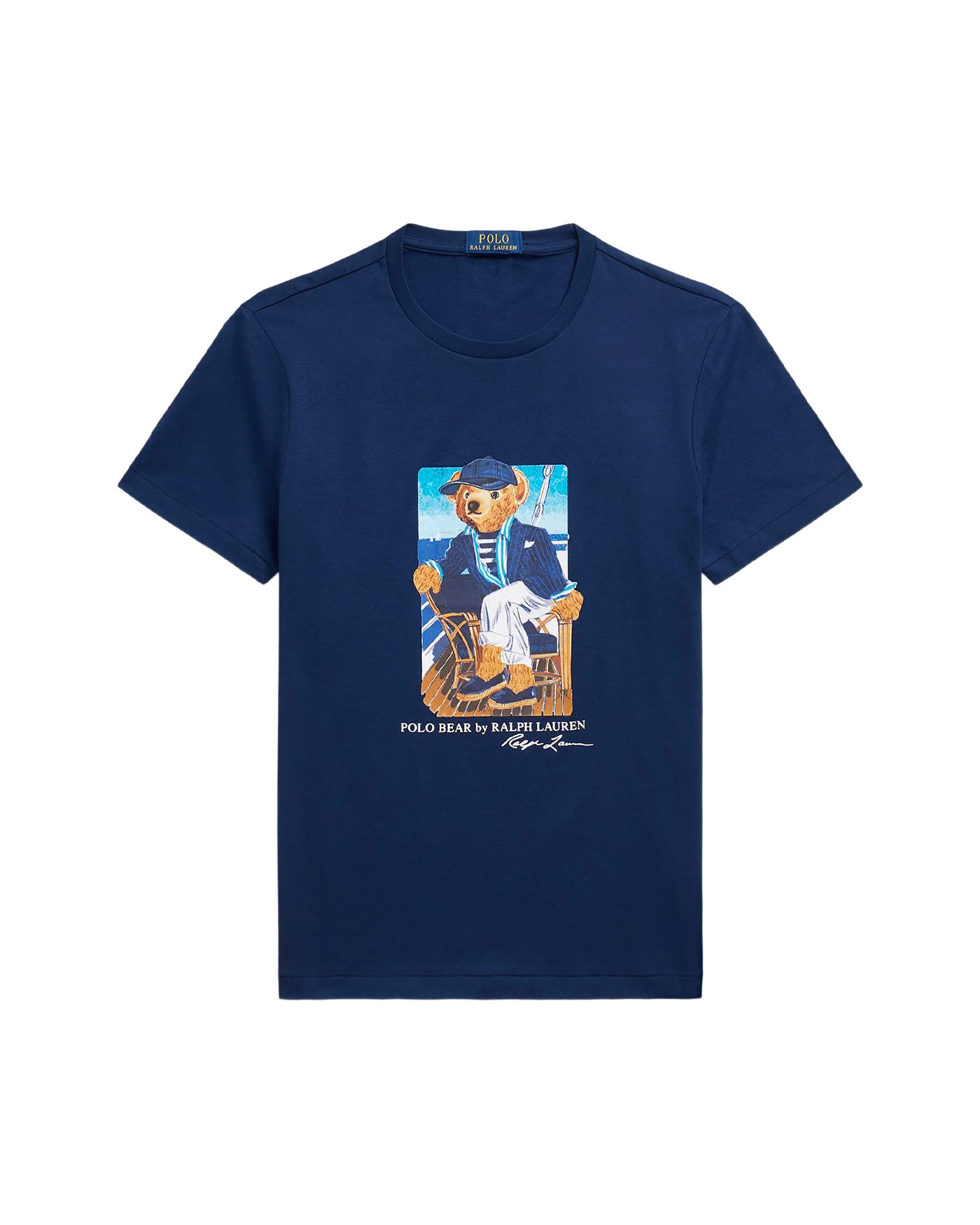 T-shirt Ralph Lauren bleu marine imprimé Polo Bear marin face