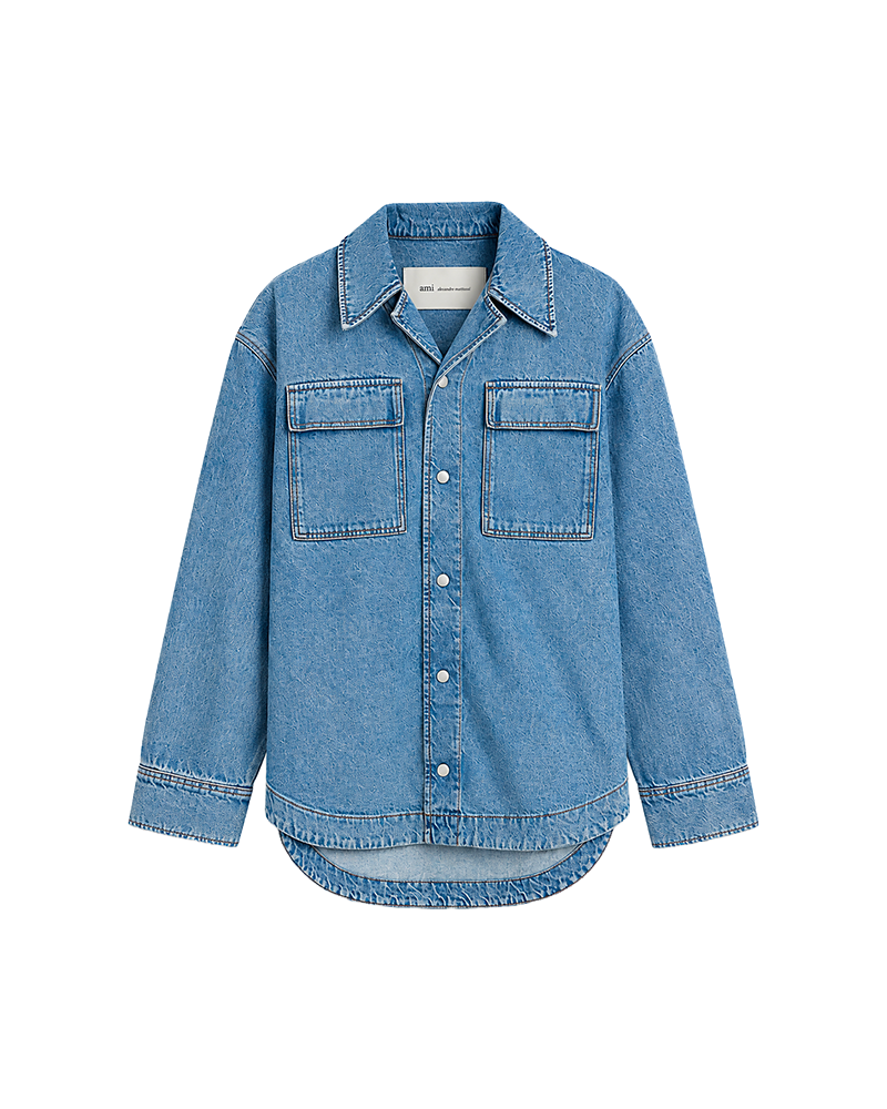 SURCHEMISE SAHARIENNE DENIM BLEU USED