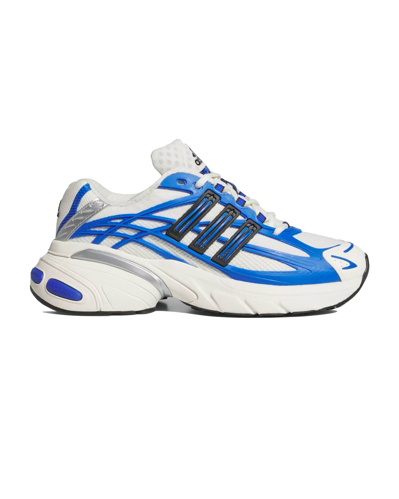 Sneakers Adidas Adistar XLG 2.0 bleu royal et blanc, vue profil gauche