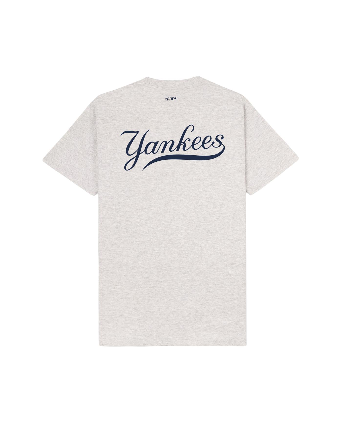 T-shirt Sporty & Rich x Yankees manches courtes gris chiné inscription dos