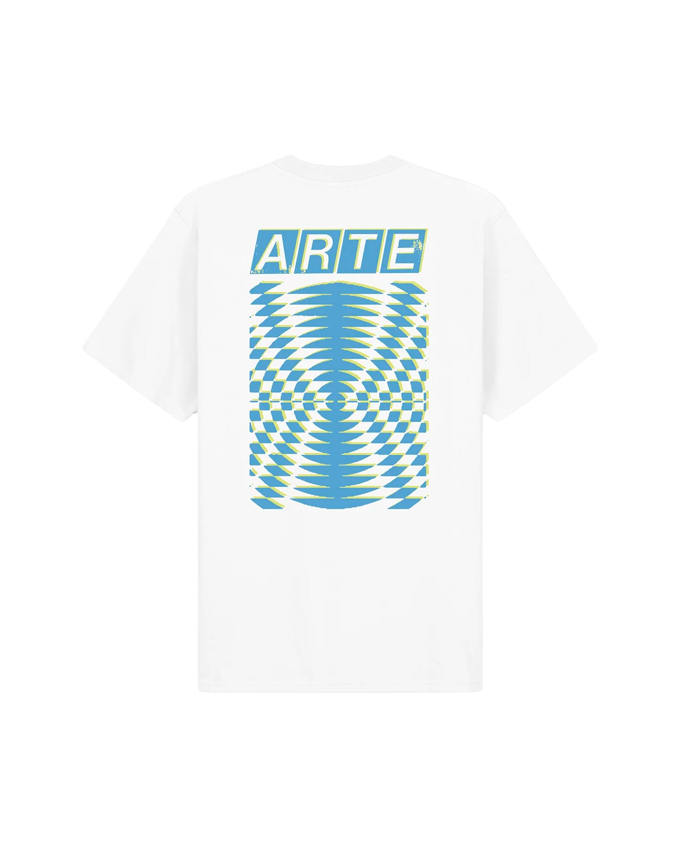 T-shirt Arte Antwerp Abstract blanc imprimé graphique bleu dos