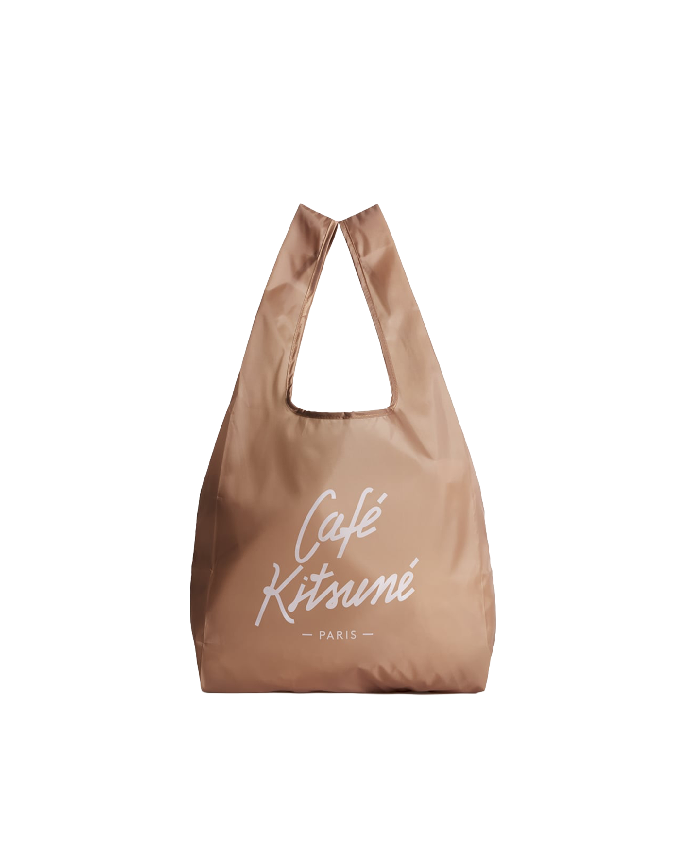 Tote bag Café Kitsuné Shopping cappuccino beige rosé vue de face