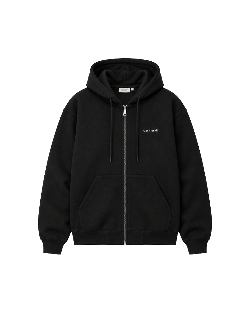 HOODED EBBERT JACKET BLACK / WHITE