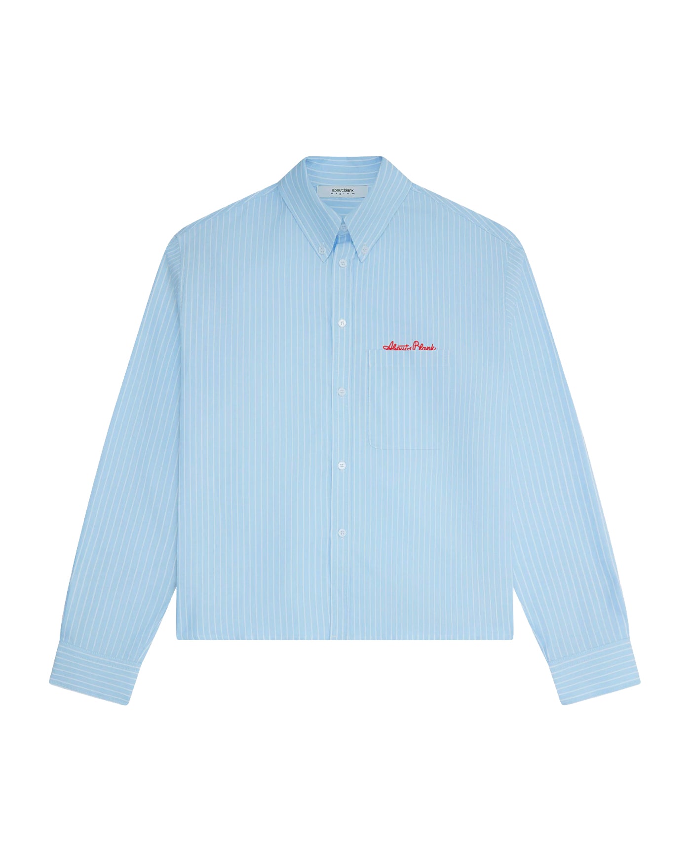 Chemise About Blank Oxford Script rayures bleu et blanc face