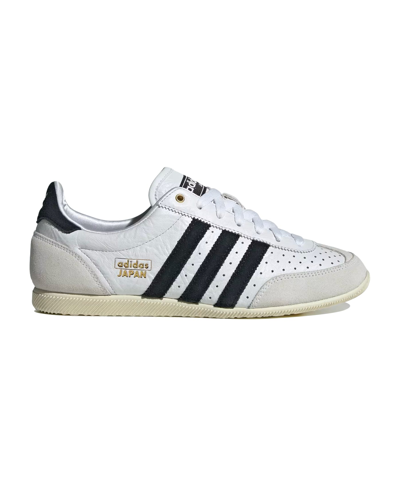 Sneakers Adidas Japan blanc et noir bandes noires profil gauche