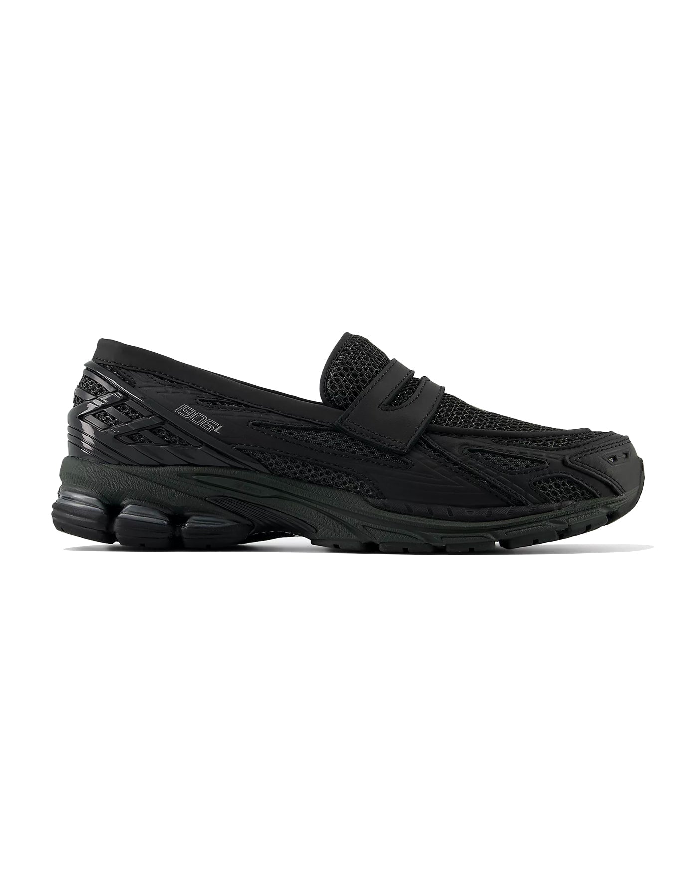 Sneakers New Balance 1906L noir total style mocassin profil gauche