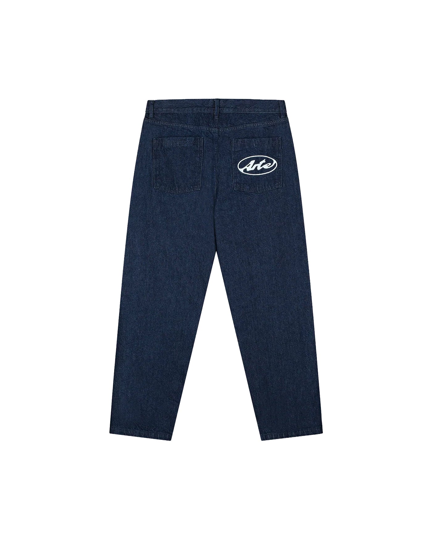 Jeans Arte Antwerp indigo logo circle brodé poche arrière dos