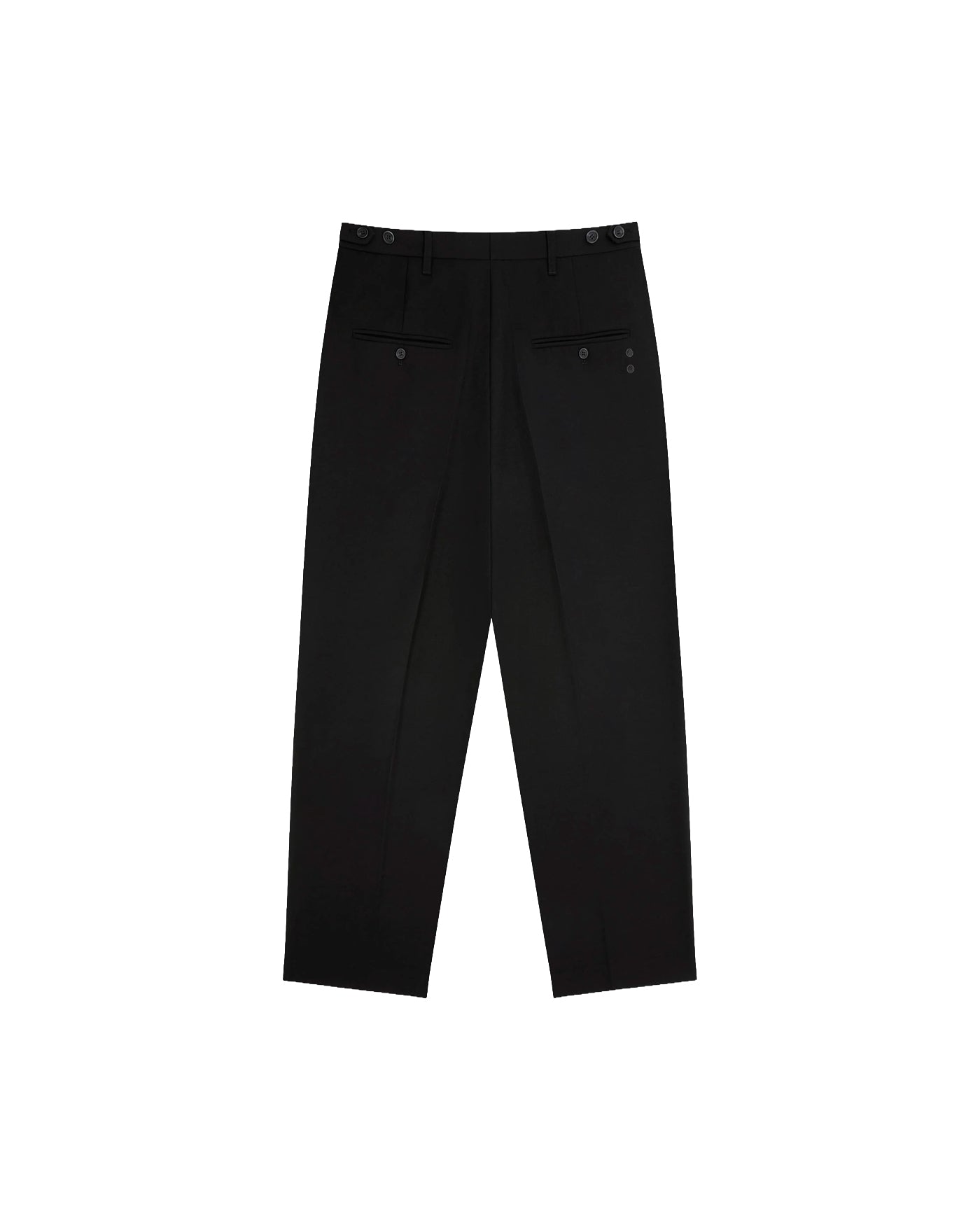 Pantalon About:Blank noir large tailleur à plis wide leg dos