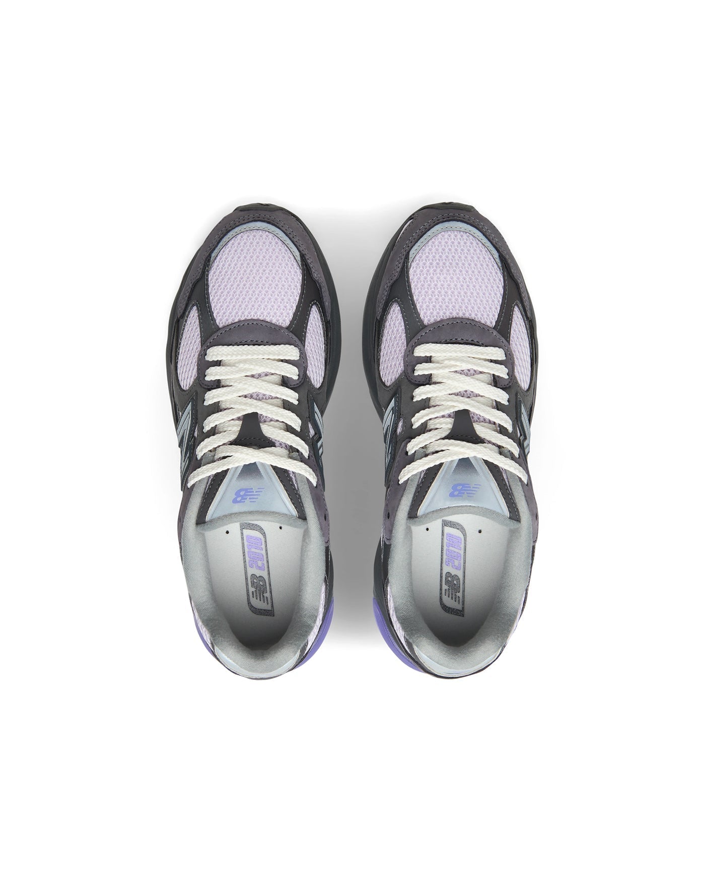 Sneakers New Balance 2010 gris anthracite et violet vue du dessus