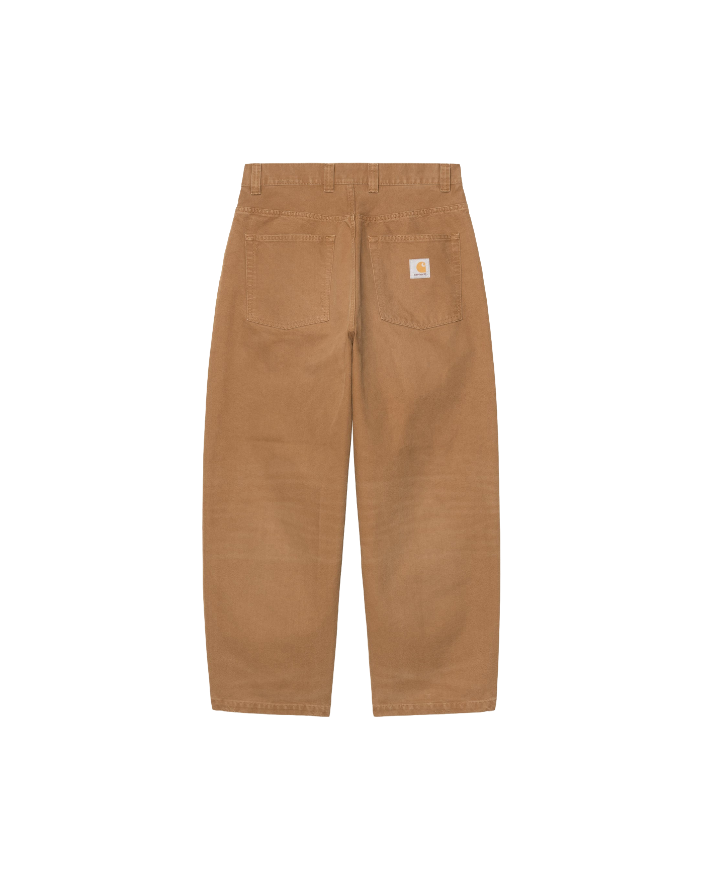 Pantalon Carhartt WIP Brandon marron caramel coupe large, vue dos