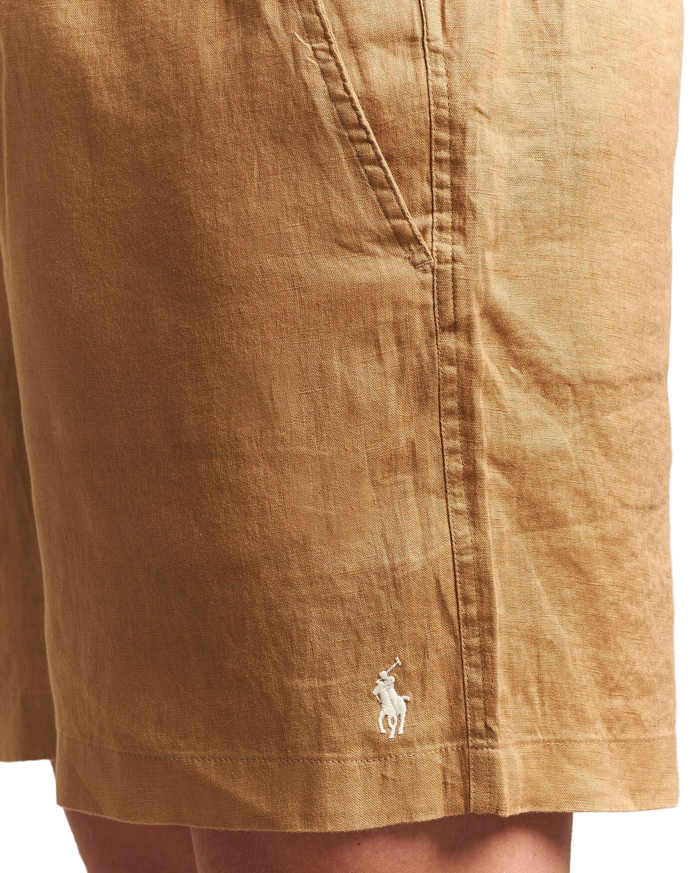 SHORT LINEN CAFE TAN