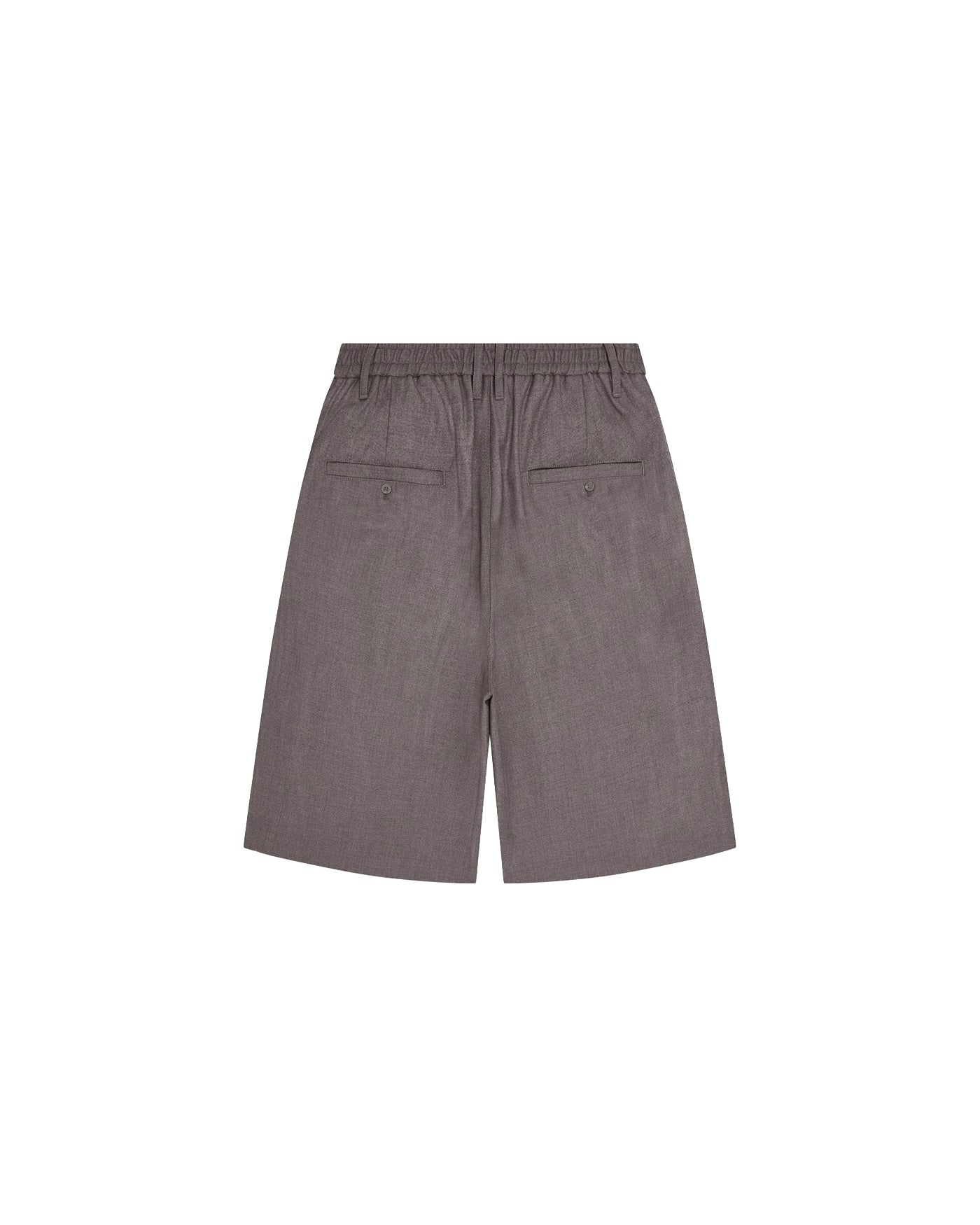 Bermuda About:Blank gris chiné poly taille haute élastiqué vue dos